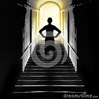 Afterlife, near death experience etc. Filtered image. Stock Photo