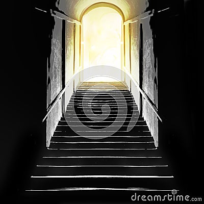 Afterlife, near death experience etc. Filtered image. Stock Photo