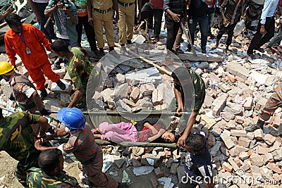 Aftermath Rana plaza in Bangladesh (File photo) Editorial Stock Photo