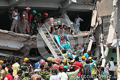 Aftermath Rana plaza in Bangladesh (File photo) Editorial Stock Photo