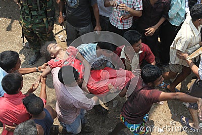 Aftermath Rana plaza in Bangladesh (File photo) Editorial Stock Photo