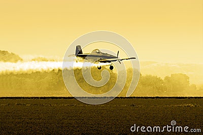 Afternoon Crop Duster Stock Photo