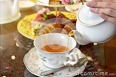 Afternoon english Tea Time. Stock Photo