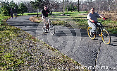 Afternoon on the Local Greenway Editorial Stock Photo