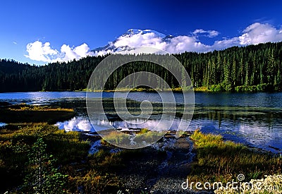 Afternoon at Reflection Lake Stock Photo