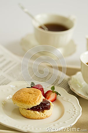 Afternoon tea break , cream tea , tea party Stock Photo