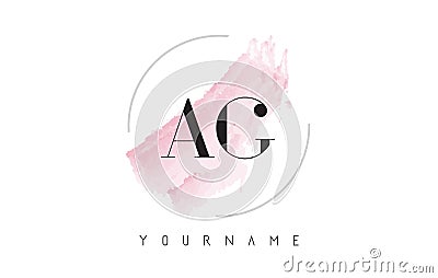 AG A G Watercolor Letter Logo Design with Circular Brush Pattern Vector Illustration