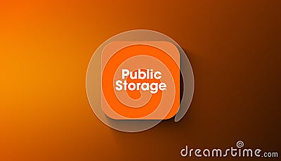 Agadir, Morocco - April, 2023: In this photo illustration Public Storage application is displayed on gradient background Editorial Stock Photo