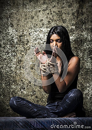 Against Human Trafficking Stock Photo