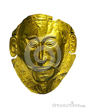 Agamemnon Mask Isolated Photo Stock Photo