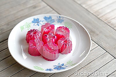 Agar agar Jelly dessert Stock Photo