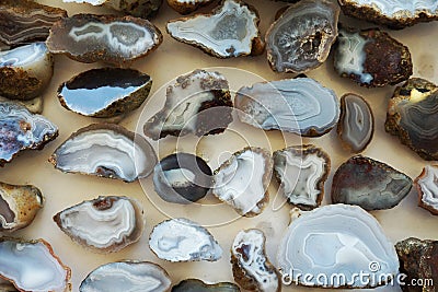 agate collection texture Stock Photo