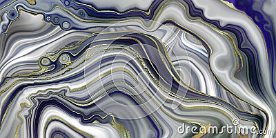 Agate marbling stone abstract texture Cartoon Illustration