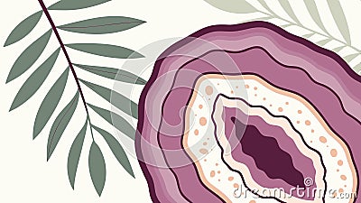 Agate slice close,up, natural gemstone vector design. vector design Generative AI Vector Illustration