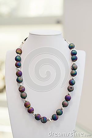 Agate stone luxury necklace Stock Photo