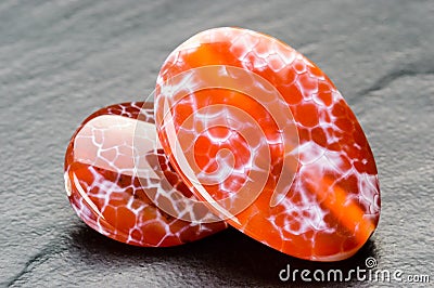 Agate twisted oval beads Stock Photo