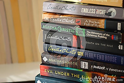 Agatha Christie Books Editorial Stock Photo