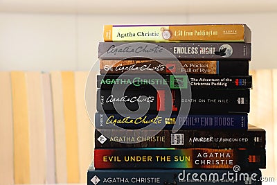 Agatha Christie Books Editorial Stock Photo