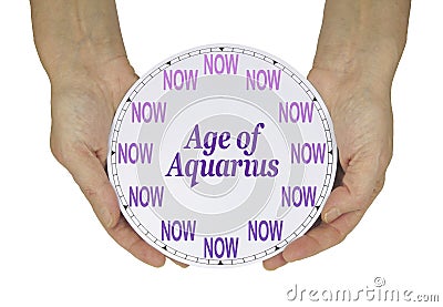 The Age of Aquarius is NOW concept Stock Photo