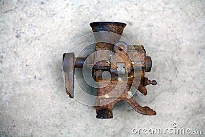 Age-old metallic object Stock Photo