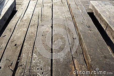 Aged antique wooden sepia panel Stock Photo