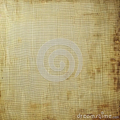 Aged Canvas Texture with a Grid Pattern and Subtle Staining Stock Photo