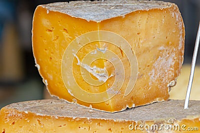 Aged cheddar Cheese Stock Photo