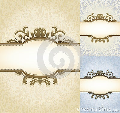 Aged Parchment Royal Background Vector Illustration