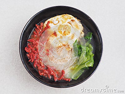 Aged rice wine thin noodles Stock Photo