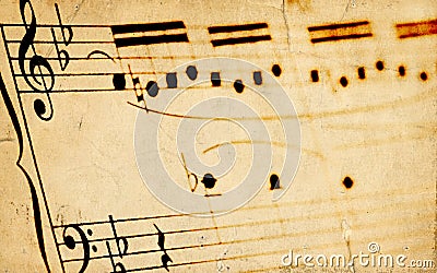 Aged Sheetmusic Stock Photo