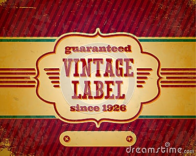 Aged vintage label Vector Illustration