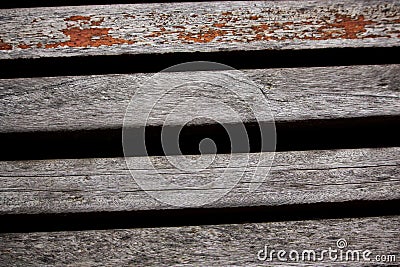 Aged weathered peeling gray wooden plank background Stock Photo
