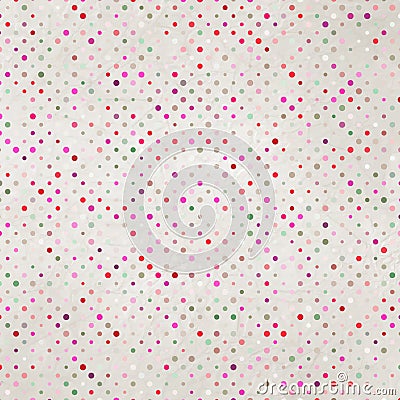 Aged and worn paper with polka dots. EPS 8 Vector Illustration