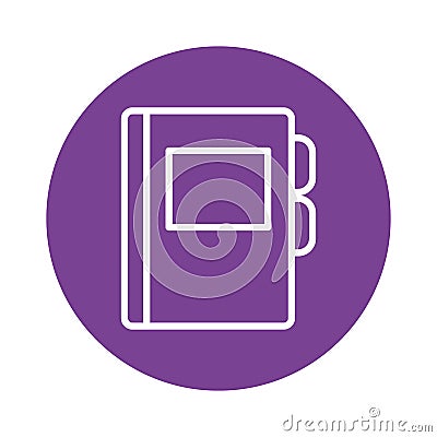 Agend diary block style icon Vector Illustration