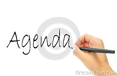 Agenda Stock Photo