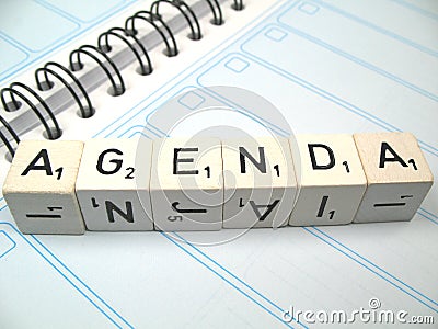 Agenda Stock Photo