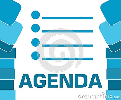 Agenda Blue Abstract Shapes Square Stock Photo