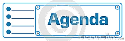 Agenda Blue Horizontal Border Stock Photo