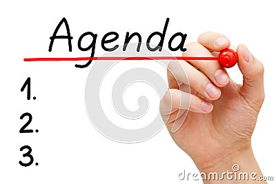 Agenda Concept Stock Photo