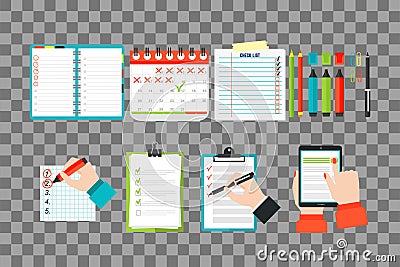 Agenda list concept vector illustration. Vector Illustration