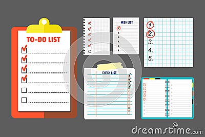 Agenda list concept vector illustration. Vector Illustration