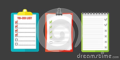 Agenda list concept vector illustration. Vector Illustration