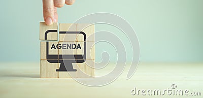 Agenda meeting appointment activity information concept. Stock Photo