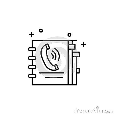 Agenda, phonebook, contacts icon. Element of customer services icon Stock Photo