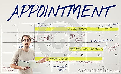 Agenda Timetable Calendar Schedule Graphic Concept Stock Photo