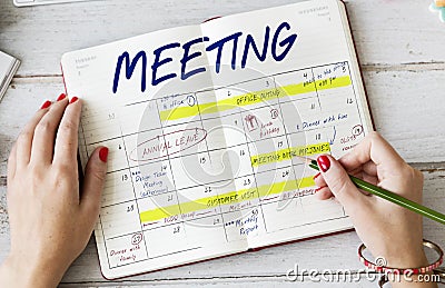 Agenda Timetable Calendar Schedule Graphic Stock Photo