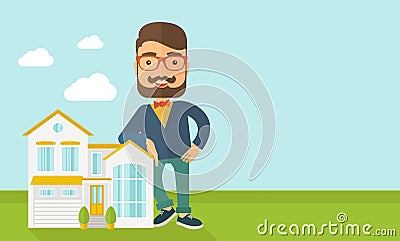 Agent poses for use in advertising Vector Illustration