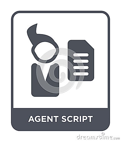 agent script icon in trendy design style. agent script icon isolated on white background. agent script vector icon simple and Vector Illustration