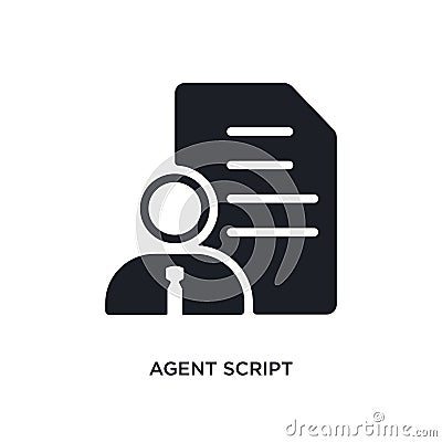 agent script isolated icon. simple element illustration from general-1 concept icons. agent script editable logo sign symbol Vector Illustration