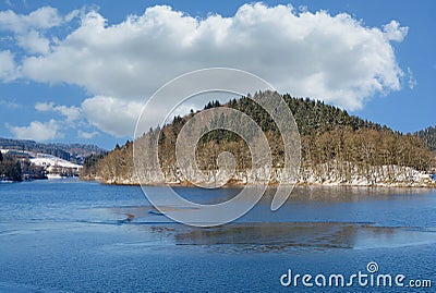 Aggertalsperre Reservoir,Bergisches Land,Gerrmany Stock Photo